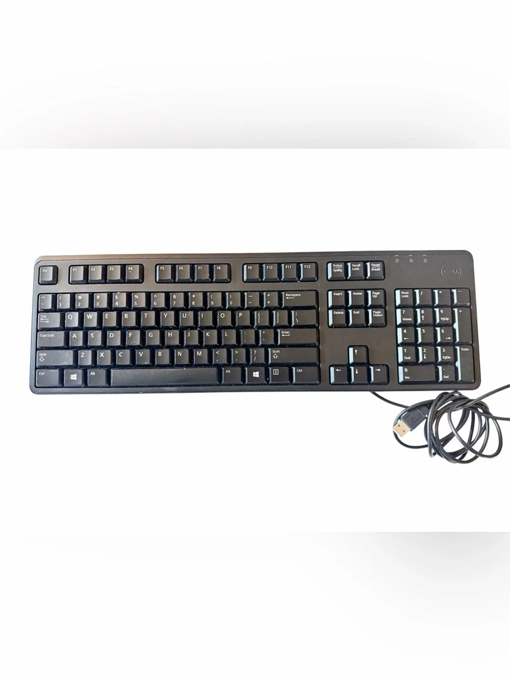 DELL KB212-B 104-Key Quietkey USB Wired Ergonomic Black Keyboard C638N